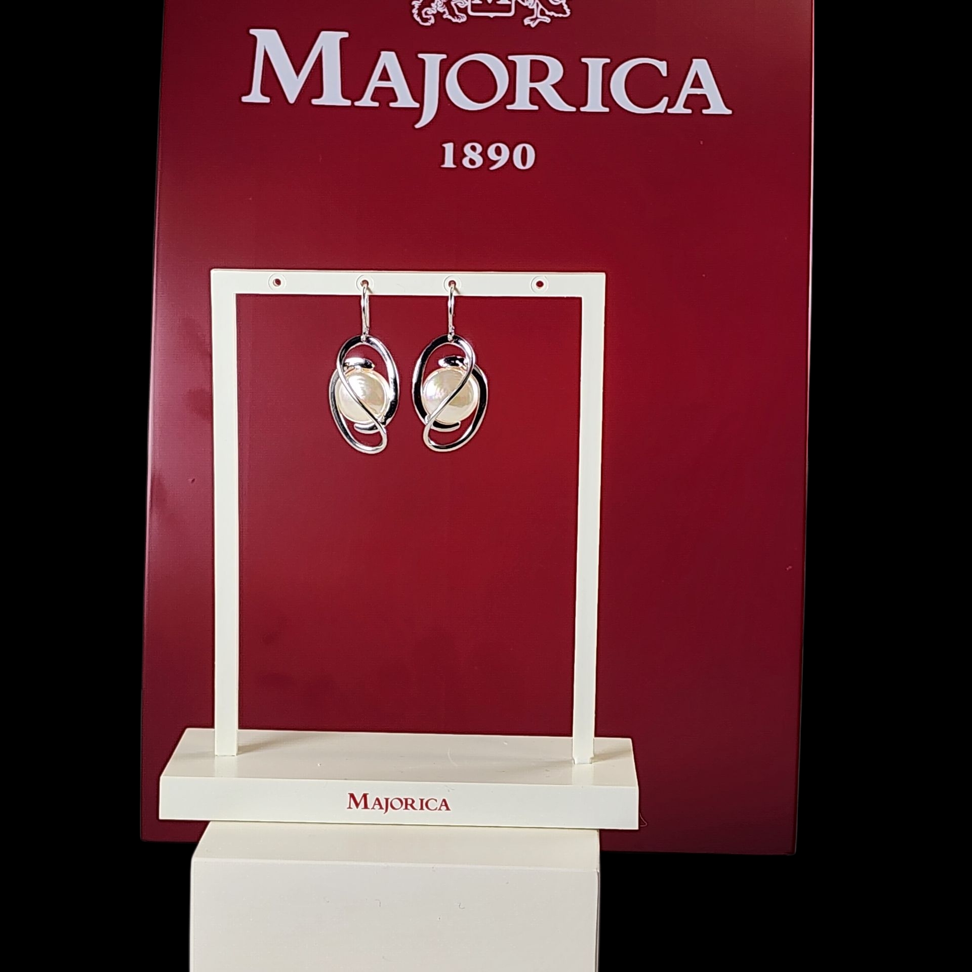 Sterling Silver And Cream Pearl Earrings